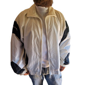 VINTAGE 1990 Head Men White Logo Jacket Size XL Lightweight Retro Warm Up Jacket
